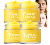 Crème au curcuma et à la vitamine C pour le visage : éclaircissante, hydratante et anti-taches. Soin anti-âge, anti-rides, raffermissant et hydratant. Convient à tous les types de peau (4pcs)