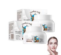 Crème au lait d'ânesse, lotion corporelle au lait biologique,éclaircissant le teint hydratant raffermissant pour le visage et le corps pour tous les types de peau (2 pcs)