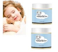 Crème Au Magnésium, Lotion Au Magnésium Pour Le Coucher Pour Enfants, Magnésium Crème Pour La Relaxation Musculaire Et Le Soutien Du Sommeil, Crème Au Magnésium Au Lait De Mouton Pour Enfants (2pcs)
