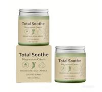 Crème au magnésium Total Soothe 2026 | Crème au magnésium pour le soulagement des nerfs, absorption rapide, non grasse | Soulagement des articulations et des muscles | Usage quotidien (2 PCS)