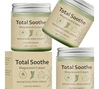Crème au magnésium Total Soothe 2026 | Crème au magnésium pour le soulagement des nerfs, absorption rapide, non grasse | Soulagement des articulations et des muscles | Usage quotidien (3 PCS)