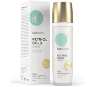 Crème au rétinol - Crème anti-rides pour le visage - 50 ml (végétalien) - Avec rétinol, or et acide hyaluronique - Crème de jour et de nuit de luxe pour le visage, le cou, les yeux COSPHERA
