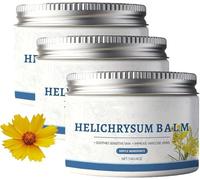 Crème Baume à l'Hélichryse Bio Soin Naturel de la Peau Formule Hydratante pour le Confort de la Peau Soulagement des Rougeurs Tous Types de Peau Usage Polyvalent (3Pcs)