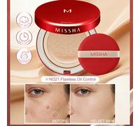 Crème BB et Fond de teint Coussin MISSHA SPF45 P Couverture parfaite et hydratation, Maquillage Coussin Coréen pour une peau impeccable, CC Crème, Anticernes éclaircissant Écran solaire | Radieu