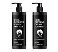Crème bouclée pour les hommes - Définit des boucles, de la crème capillaire en boucle de boucle, du styler hydratant, des boucles en amplificateur, de la maintenance moyenne (2PCS)
