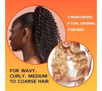 Crème Boucles Anti-Frisottis à l'Huile de Ricin Noir : Sublime les ondulations et les boucles. Masque boucles hydratant pour tous types et textures de cheveux bouclés
