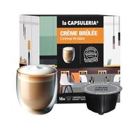 CREME BRULEE (96 Capsules) compatible avec Nescafé Dolce Gusto, Lot de 6 x 16 Capsules (96 portions tot) - la Capsuleria