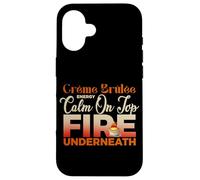 Creme Brulee Energy Calm on Top Fire Underneath Coque pour iPhone 16