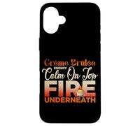 Creme Brulee Energy Calm on Top Fire Underneath Coque pour iPhone 16 Plus