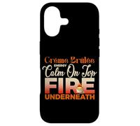 Creme Brulee Energy Calm on Top Fire Underneath Coque pour iPhone 17