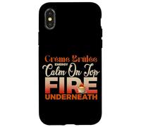 Creme Brulee Energy Calm on Top Fire Underneath Coque pour iPhone X/XS