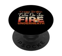 Creme Brulee Energy Calm on Top Fire Underneath PopSockets PopGrip Adhésif