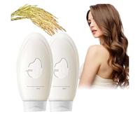 Crème capillaire à l'essence de fermentation de riz, masque capillaire à l'eau de riz fermentée, masque capillaire au riz pour cheveux crépus et abîmés, crème hydratante lissante, masque capillaire