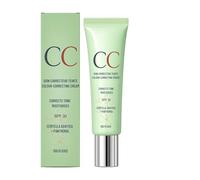 Crème CC hydratante, de teint correcteur de couleur SPF30, base de teint 15 g avec effet hydratant, maquillage liquide léger, crème de base de beauté au doux, correction de ton pour un usage