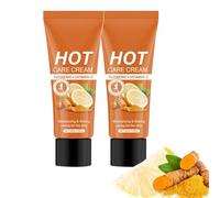 Creme Chauffante Anti-Cellulite,Brûle-Graisse Corporelle Crème de Soins Chauds,Creme Eclaircissante Hydratante Au Curcuma et à La Vitamine C, Efficace pour Réduire la Graisse de l'abdomen 50g (2)