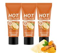 Creme Chauffante Anti-Cellulite,Brûle-Graisse Corporelle Crème de Soins Chauds,Creme Eclaircissante Hydratante Au Curcuma et à La Vitamine C, Efficace pour Réduire la Graisse de l'abdomen 50g (3)