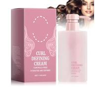 Creme Cheveux Bouclés, Crème Hydratante à la Noix de Coco et au Beurre de Karité Bio, Crème Coiffante Hydratante, Boucles avec Volume, pour Cheveux Secs et Abimes