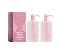Crème coiffante longue tenue pour cheveux bouclés et ondulés, anti-frisottis, hydratante, lissante et légère pour définir les boucles.