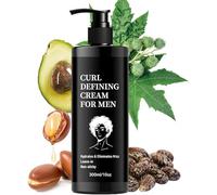 Crème Coiffante Pour Homme, Définit Les Boucles Naturellement, Tenue Moyenne Pour Contrôler Les Frisottis Et Boucles, Sublimateur, Crème Coiffante Hydratante, Non Grasse (1PC)