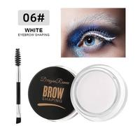 Crème Coiffante Pour Sourcils Sauvages,6 Couleurs,Avec Brosse,Gel À Sourcils Longue Durée,Résistant Aux Couleurs,Cire De Savon,Crème Blanche Pour Sourcils.06.