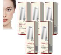 Creme Collagene Visage Doré 50 g,Firmea Collagene Creme Corps,Kreme Creme Collagene Lissante,Crème Anti-Rides Femme,Anti Rides Puissant Immediat,Skincare Coréenne,Anti-âge & Hydratation Intense (5PC)