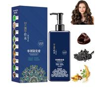 Crème colorante pour cheveux à base de plantes - Formule douce à longue durée, teinture végétale naturelle, shampoing colorant