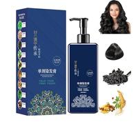 Crème colorante pour cheveux à base de plantes - Formule douce longue durée, teinture végétale naturelle, shampoing colorant