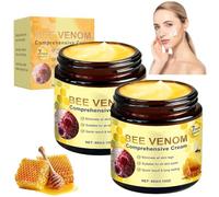 Crème Complète au Venin d'Abeille, 2 pièces Crème Thérapeutique au Venin d'Abeille, Crème au Venin d'Abeille, Pommade au Venin d'Abeille pour le Visage, le Cou, les Genoux Tous (A, one size)