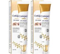 Crème contour des yeux anti-rides au collagène, crème contour des yeux raffermissante anti-âge, tenseur instantané, éclaircissement, estompe les ridules et élimine les cernes