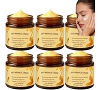 Crème contour des yeux anti-rides, réduit les ridules et les rides, raffermit et hydrate la peau du contour des yeux, crème revitalisante et nourrissante, améliore l'élasticité et l'éclat. (6PCS)