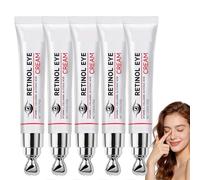 Crème contour des yeux au rétinol anti-âge et réduction des rides, sérum contour des yeux au rétinol pour atténuer les cernes et les poches, crème contour des yeux pour un regard plus ferme. (5PCS)