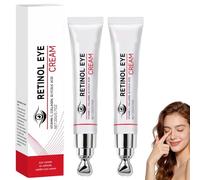 Crème contour des yeux au rétinol anti-âge et réduction des rides, sérum contour des yeux au rétinol pour atténuer les cernes et les poches, crème contour des yeux pour un regard plus ferme. (2PCS)
