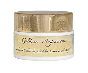 Crème contour des yeux dorée 15ml, anti-âge, éclat, hydratante, avec pousses de hêtre, acacia et or pur, soin peau délicate, sans conservateurs KVO, chi-enterprise