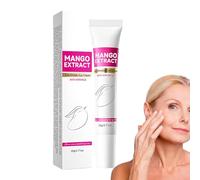 Crème contour des yeux revitalisante à la mangue, 20 g, crème contour des yeux activatrice et raffermissante à la mangue, réparatrice à l'acide hyaluronique, soins nourrissants et réparateurs
