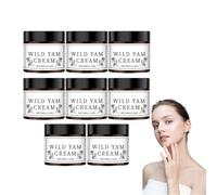 Crème corporelle à l'igname sauvage - Crème à l'igname sauvage bio, crème corporelle végétale à la lavande et à l'huile de coco, soin hydratant visage et corps pour tous types de peau (8 boîtes)