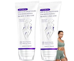 Crème corporelle multi-peptides PDRN, Crème complexe peptidique Tri-Lift, Crème raffermissante pour le corps après chirurgie bariatrique, Crème pour le cou avec rouleau, Crème (2pcs)