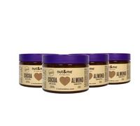 Crème d'amandes et de cacao 1 kg nut&me | 55% amandes | 100% naturel et sans gluten| source de protéines et riche en fibres | pâtisseries saines | Pack 4 x 250 gr