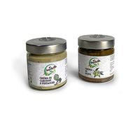 Crème d'Artichaut et Pistache et Crème d'Olive Al Boschetto, 100% naturelle, MadeinItaly, Km0, 2 pots de 200 gr chacun.