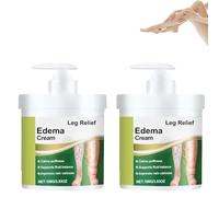 Crème d'œdème de thérapie des jambes, crème anti-gonflement pour les jambes, réduit naturellement le gonflement des jambes pour les femmes et les hommes, convient à tous les types de peau (2 Pcs)