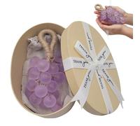 Crème de bain personnalisée en cristal de raisin, savon artisanal original fait main avec boîte cadeau pour nettoyage du visage et du corps, pendentif savon doux pour bain et douche