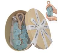 Crème de bain personnalisée en cristal de raisin, savon artisanal original fait main avec boîte cadeau pour nettoyage du visage et du corps, pendentif savon doux pour bain et douche