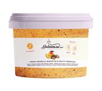 Crème de biscuits et fruits tropicaux Excellent pour fourrer les gâteaux, les pâtisseries et les décorations Prêt à l'emploi à tartiner Sans gluten pour les particuliers et les professionnels Paquet 500 g