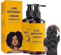Crème de bouclage à l'huile de ricin noire, crème de définition de boucles sans rinçage naturelle, crème hydratante améliorant les boucles, crème coiffante anti-frisottis pour tout type de boucles