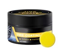 Crème de brillance des pneus de voiture - Solution de polissage de nettoyage des pneus, revêtement durable de 100 g de haut brillant | Spray de nettoyant en caoutchouc à séchage rapide, formule de res