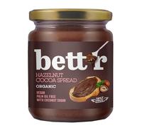 Crème de cacao aux noisettes Bett'r - 100% biologique, végétalienne et sans huile de palme. Sucré au Sucre de Coco - 250g