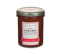 Crème de Caramel au Chocolat Noir - Fabrication Artisanale - Idéale sur du Pain ou Crêpes - Conditionnée en Bretagne - sans Colorants ou Conservateurs - 265g - ALBERT MÉNÈS