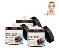Crème de carrosserie de beurre de cacao, baume de réparation de beurre de cacao biologique naturel durable de longue durée, baume multi-usages pour hommes, femmes et même bébés (3PCS)