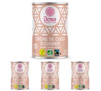 Crème de Coco BIO Sans Additifs | Vegan Equitable | Curry | Dhal | Cuisine Asiatique | Cuisine Indienne | Soupe | Desserts | Pâtisserie | Alternative Crème Fraîche |BaseOrganicFood|Origine Sri Lanka