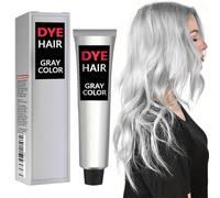 Crème De Couleur Permanente De Mode,Teinture De Cheveux Argentée Unisexe,Nouvelle Crème De Teinture De Cheveux Naturelle Gris Argenté,Silver Gray Hair Dye Cream,1pc