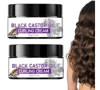 Crème de curling, 100 g de crème de boucle hydratante, revitalisant voluminant Lotion de curling, définit les boucles pour la sécheresse quotidiennes hommes dort (2PC)
